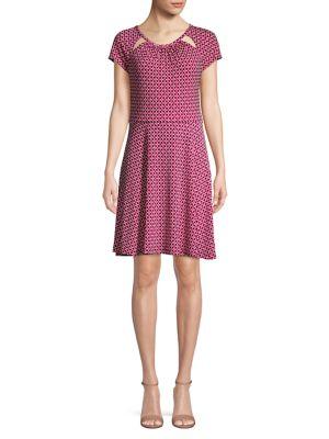 Michael Michael Kors Cutout Printed Dress