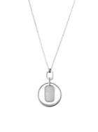 Lucky Brand Malibu Glamping Silvertone, Mother-of-pearl & Crystal Floral Necklace