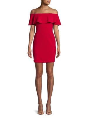 Design Lab Ruffled Bodycon Mini Dress
