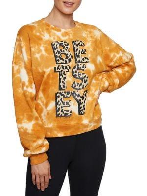 Betsey Johnson Tie-dyed Cotton-blend Sweatshirt
