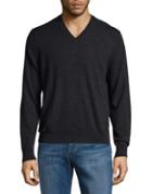 Brooks Brothers Red Fleece Wool V-neck Sweater