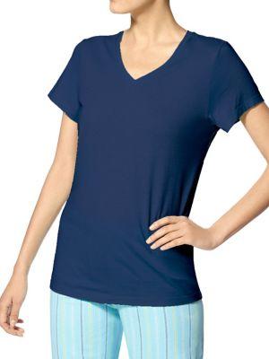 Hue Solid V-neck Tee