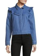 Vero Moda Ruffled Chambray Top