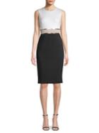 Calvin Klein Metallic-accent Sheath Dress