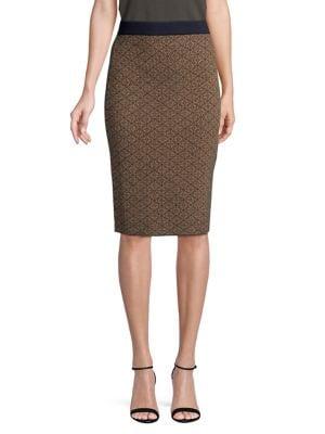 Weekend Max Mara Printed Wool Pencil Skirt