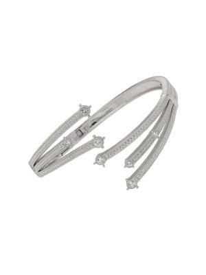 Ripka Santorini White Topaz And Sterling Silver Fireworks Cuff Bracelet