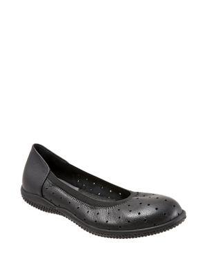 Softwalk Hampshire Leather Perforated Ballet Flats