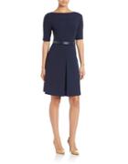 Donna Morgan Belted Fit-and-flare Dress
