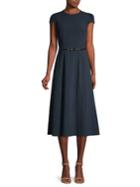 Elie Tahari Miciela Belted A-line Dress