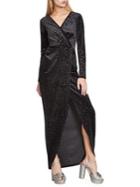 Miss Selfridge Leopard Long Sleeve Faux-wrap Maxi Dress