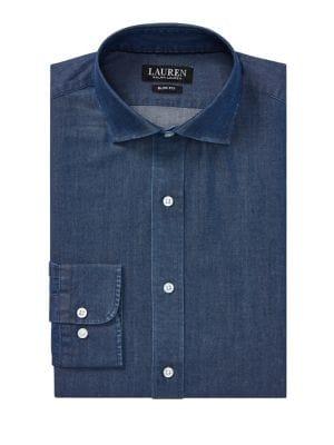 Lauren Ralph Lauren Slim Fit Indigo Estate Dress Shirt