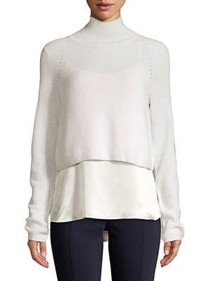 Elie Tahari Casper Layered Cashmere-silk Sweater
