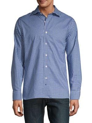 Hickey Freeman Checkered Button-down Shirt