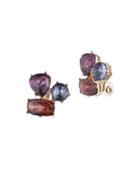 Anne Klein Multi-hue Stone Cluster Earrings