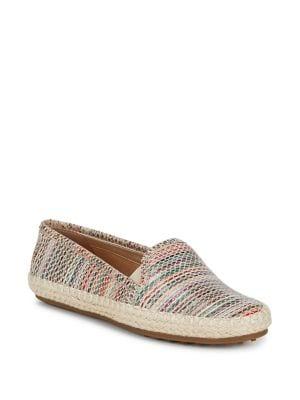 Aerosoles Snake-print Embossed Leather Espadrilles