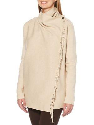 Rafaella Fringe Long-sleeve Cardigan