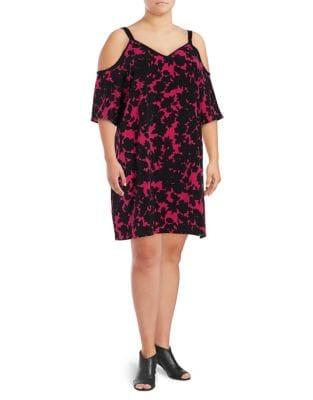 Rebel Wilson X Angels Plus Pollock Cold Shoulder Shift Dress