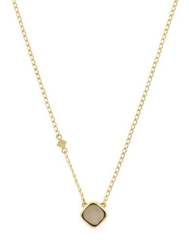 Cole Haan 12k Gold-plated Cushion-cut Solitaire Pendant Necklace