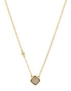 Cole Haan 12k Gold-plated Cushion-cut Solitaire Pendant Necklace