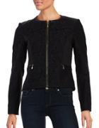 Calvin Klein Lace-accented Zip-front Jacket