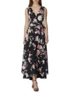 Tahari Arthur S. Levine Floral Maxi Wrap Dress