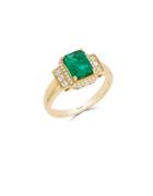 Effy Diamonds, Natural Emerald And 14k Yellow Gold Ring