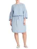 Lauren Ralph Lauren Plus Ruffle-sleeve Drawstring Dress