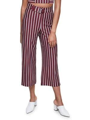 Miss Selfridge Stripe Belted Trousers