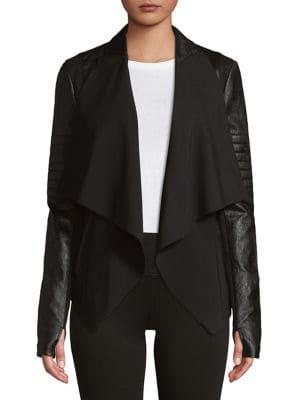 Blanc Noir Drape Front Jacket