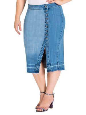 Standards And Practices Plus Harley Denim Skirt
