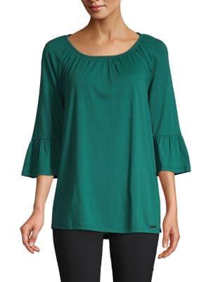 Michael Michael Kors Gathered Sleeve Top