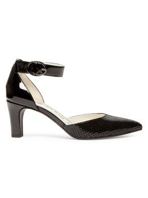 Anne Klein Textured Ankle-strap Pumps