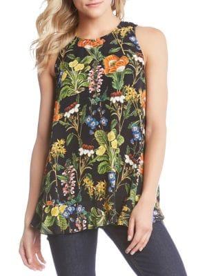 Karen Kane Botanical Floral Tank Top