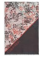 Calvin Klein Asymmetrical Floral-print Scarf