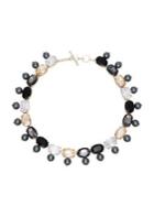 Carolee Cubic Zirconia And Faux Pearl Embellished Necklace