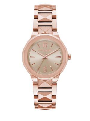 Karl Lagerfeld Paris Rose Goldtone Stainless Steel Bracelet Watch