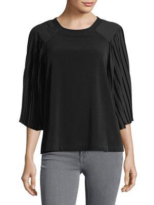 Michael Michael Kors Accordion Pleated-sleeve Top