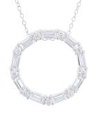 Lord & Taylor Cubic Zirconia & Sterling Silver Pendant Necklace