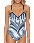 Nautica Soho Striped One-piece Swimsuit