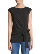 Design Lab Lord & Taylor Char Self-tie Top