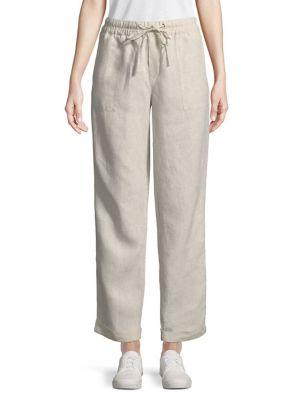 Lord & Taylor Petite Jaden Wide-leg Linen Pants