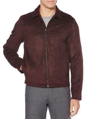 Perry Ellis Faux-suede Shirt Jacket