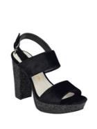 Anne Klein Lorrie Velvet Platform Sandals