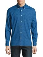 Brooks Brothers Red Fleece Patterned Chambray Sportshirt