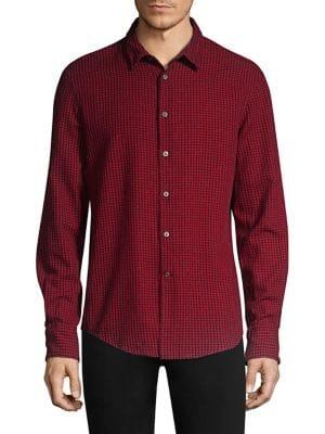 John Varvatos Star U.s.a. Checked Button-down Shirt