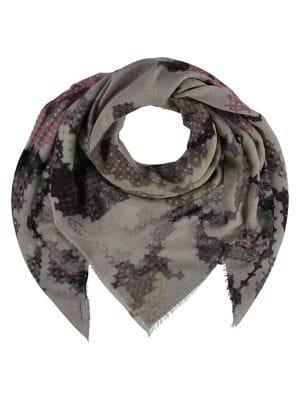 Fraas Pixel Floral Square Scarf