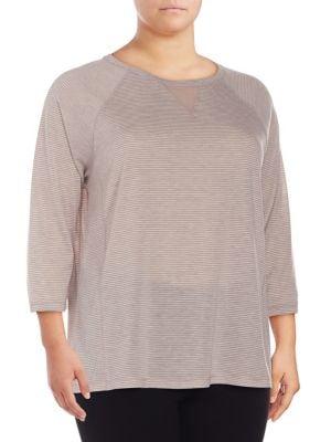 Calvin Klein Performance Plus Striped Pullover