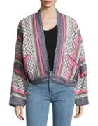 Free People Woven Open-front Jacket