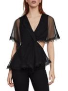 Bcbgmaxazria Twist-front Capelet Top