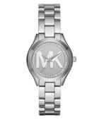 Michael Kors Mini Slim Mk3548 Runway Stainless Steel Three-link Bracelet Watch